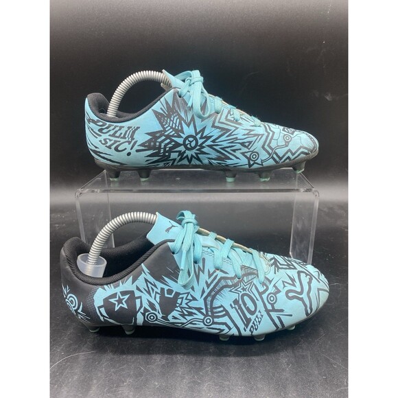 Puma Christian Pulisic Kids Size 3.5 Tacto II Blue Soccer Cleats 107500-02 EUC - Picture 1 of 7
